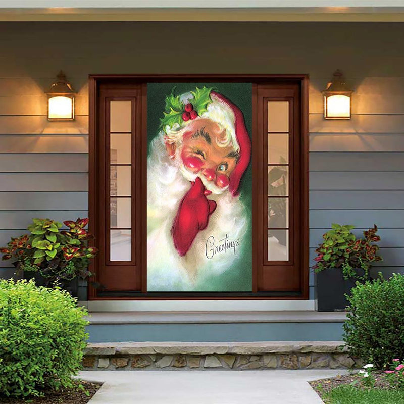 DoorFoto Door Cover Greetings From Santa