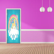 DoorFoto Door Cover Rainbow Unicorn Banner