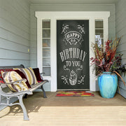 DoorFoto Door Cover Vintage Happy Birthday
