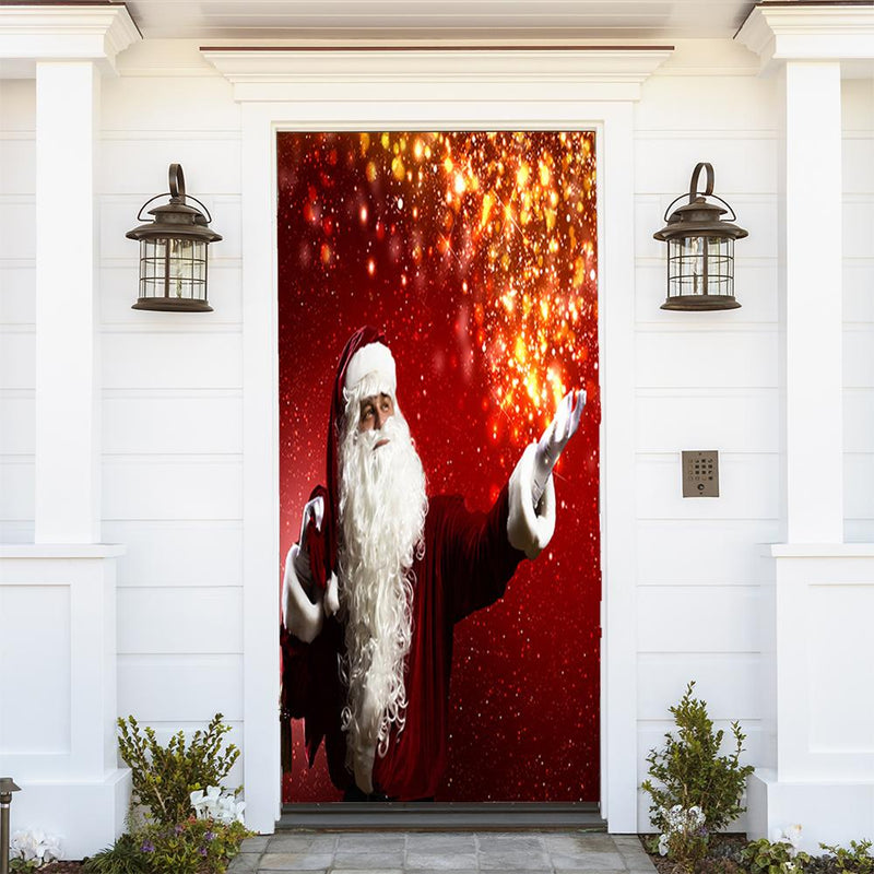 DoorFoto Door Cover Santa Claus Decor