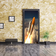 DoorFoto Door Cover Space Shuttle In The Clouds