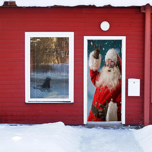 DoorFoto Door Cover Santa Smiling Door Cover