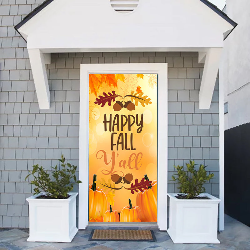 DoorFoto Door Cover Happy Fall Y'all