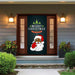 DoorFoto Door Cover Black Santa Claus Decoration