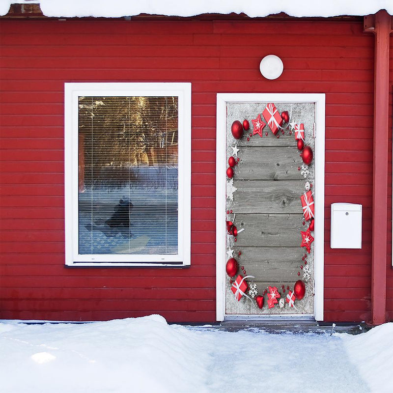 DoorFoto Door Cover Customizable - Festive Christmas