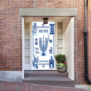DoorFoto Door Cover Menorah Decoration