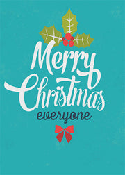 DoorFoto Door Cover Turquoise Christmas