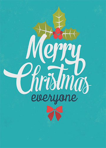 DoorFoto Door Cover Turquoise Christmas
