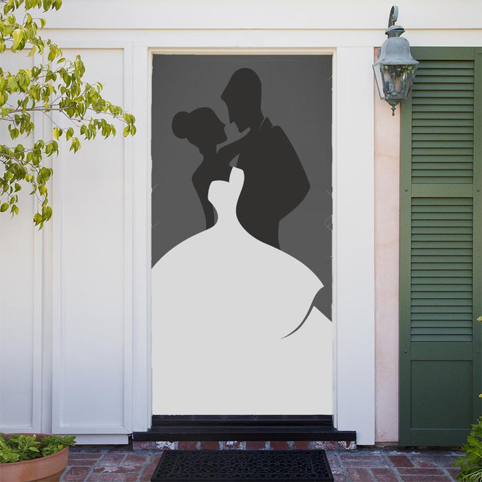 DoorFoto Door Cover Customizable - Elegant Wedding Couple