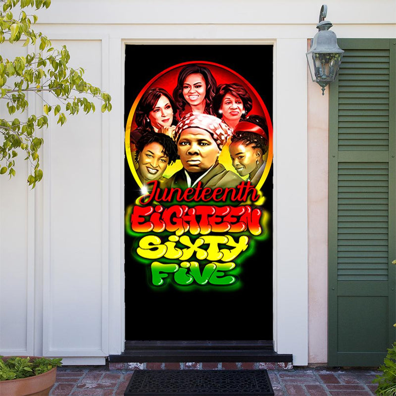 DoorFoto Door Cover Black Independence