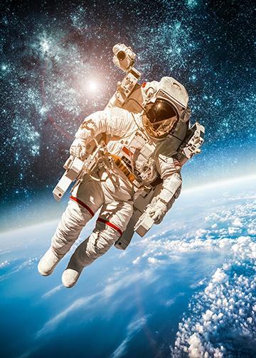 DoorFoto Door Cover Astronaut in Outer Space
