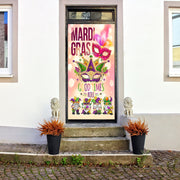 DoorFoto Door Cover Mardi Gras Gnomes