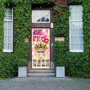 DoorFoto Door Cover Mardi Gras Gnomes