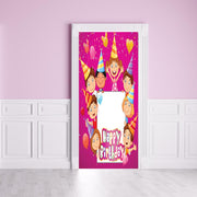 DoorFoto Door Cover Customizable - Happy Birthday Kids Celebrating
