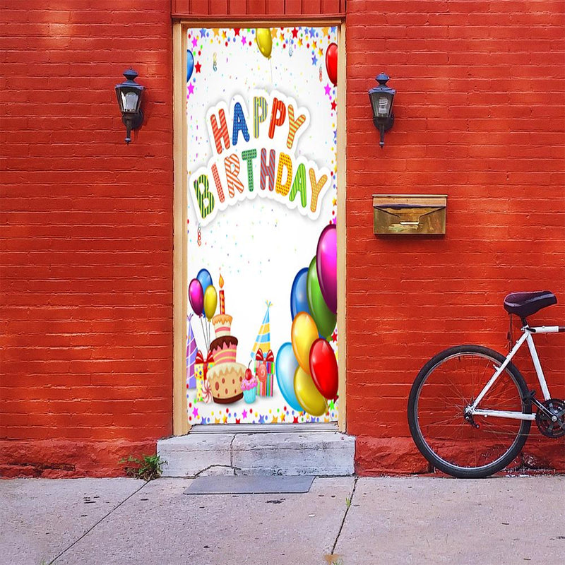 DoorFoto Door Cover Customizable - Happy Birthday Party