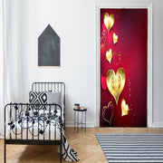DoorFoto Door Cover Customizable - Golden Hearts