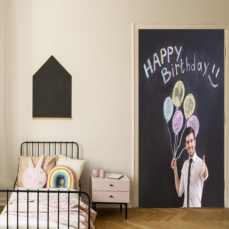 DoorFoto Door Cover Happy Young Man Birthday Decor