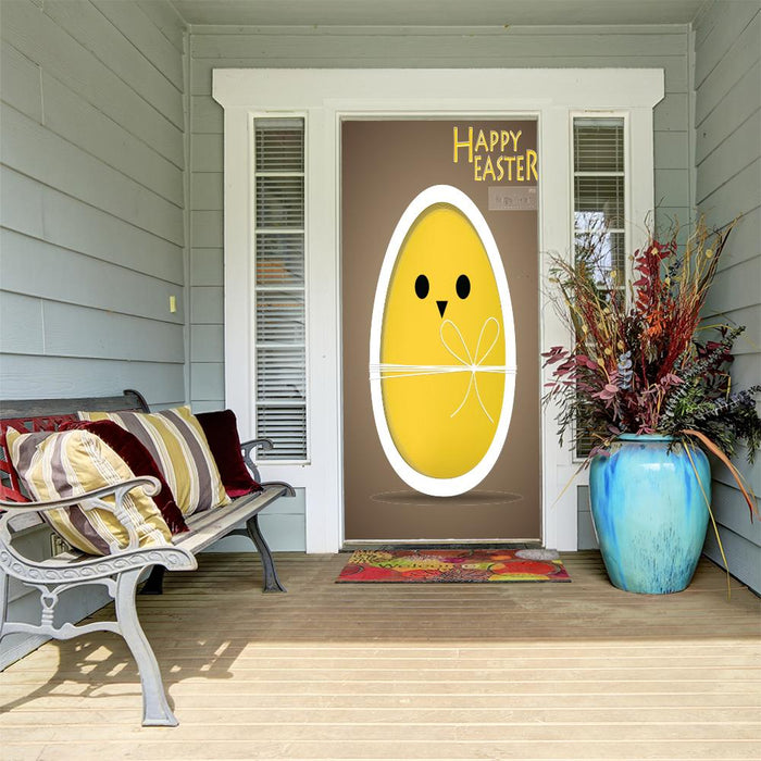 DoorFoto Door Cover Happy Easter Egg