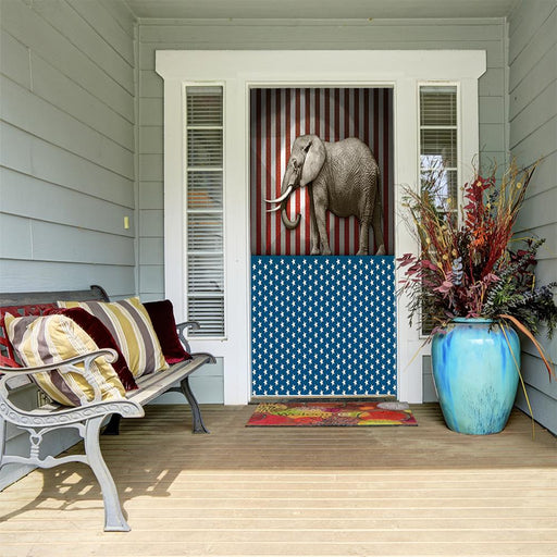 DoorFoto Door Cover Stars & Stripes Republican Elephant