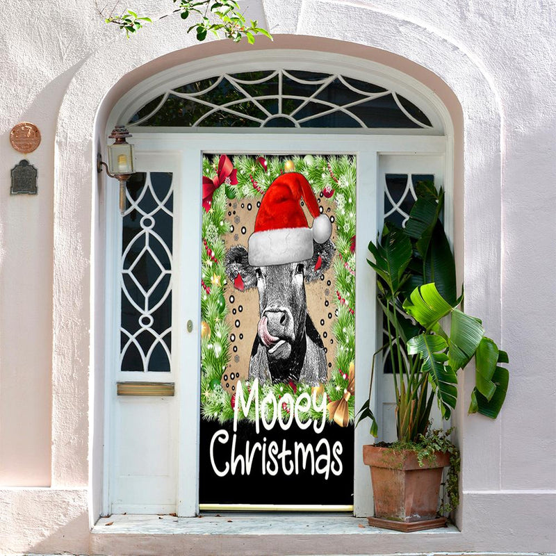 DoorFoto Door Cover Cow with Holly