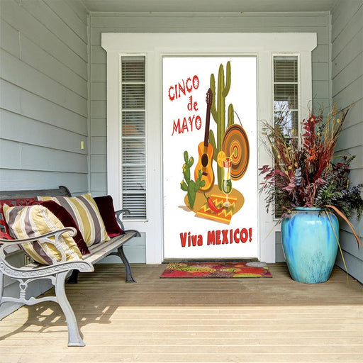 DoorFoto Door Cover Cinco De Mayo Cactus