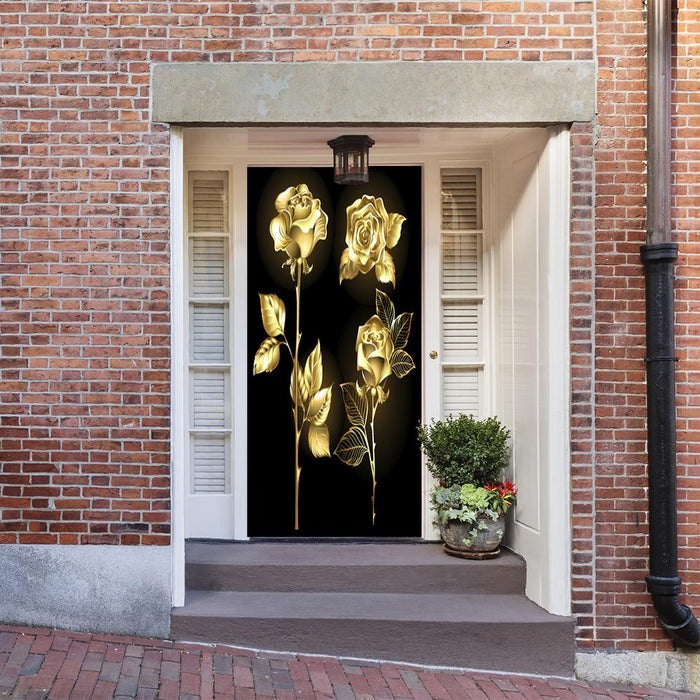 DoorFoto Door Cover Golden Shimmer