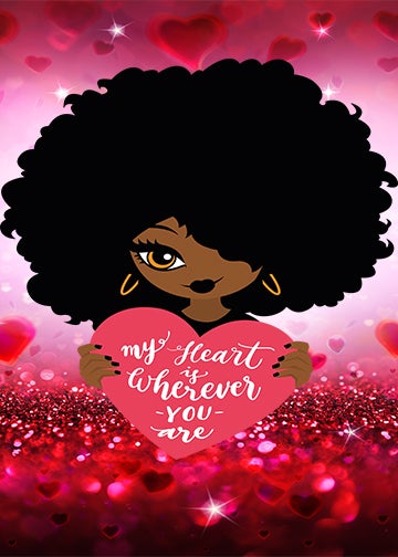 DoorFoto Door Cover Afro Love
