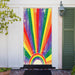 DoorFoto Door Cover Customizable - Vintage Gay Pride Rainbow Flag