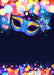 DoorFoto Door Cover Customizable - Blue Mardi Gras Mask