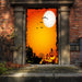 DoorFoto Door Cover Customizable - Orange Pumpkin Backdrop