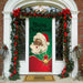 DoorFoto Door Cover Black Santa