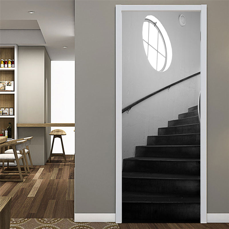 DoorFoto Door Cover Spiral Staircase