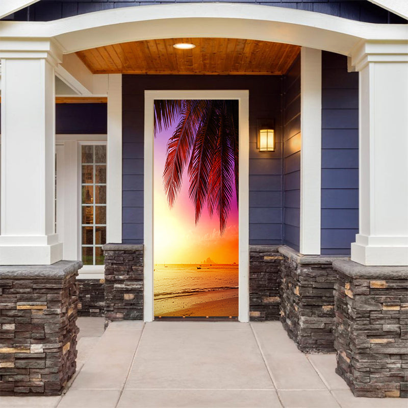 DoorFoto Door Cover Beach Door Decor