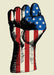 DoorFoto Door Cover American Flag Fist
