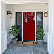 DoorFoto Door Cover Hanging Snowflakes
