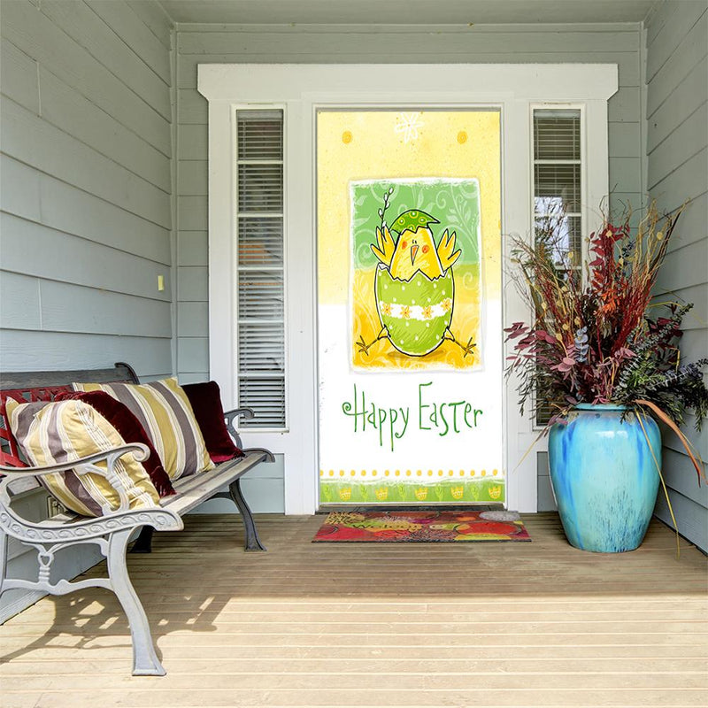 DoorFoto Door Cover Happy Easter Chick