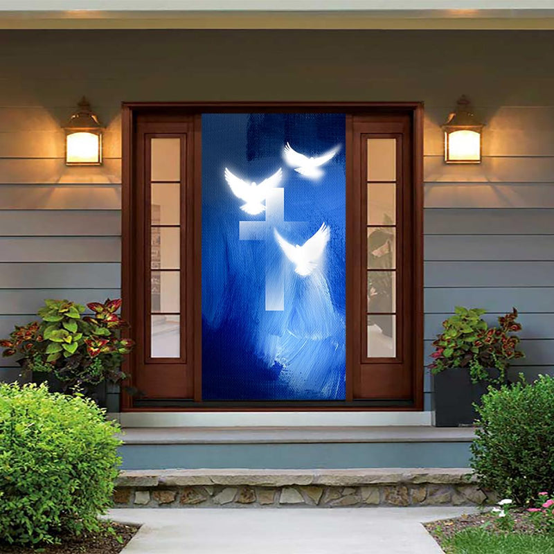 DoorFoto Door Cover Christian Cross