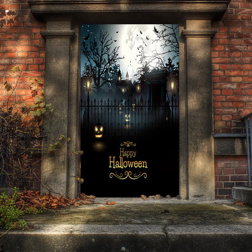 DoorFoto Door Cover Scary Graveyard