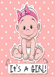 DoorFoto Door Cover It's a Girl Announcement