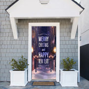 DoorFoto Door Cover Christmas Lane