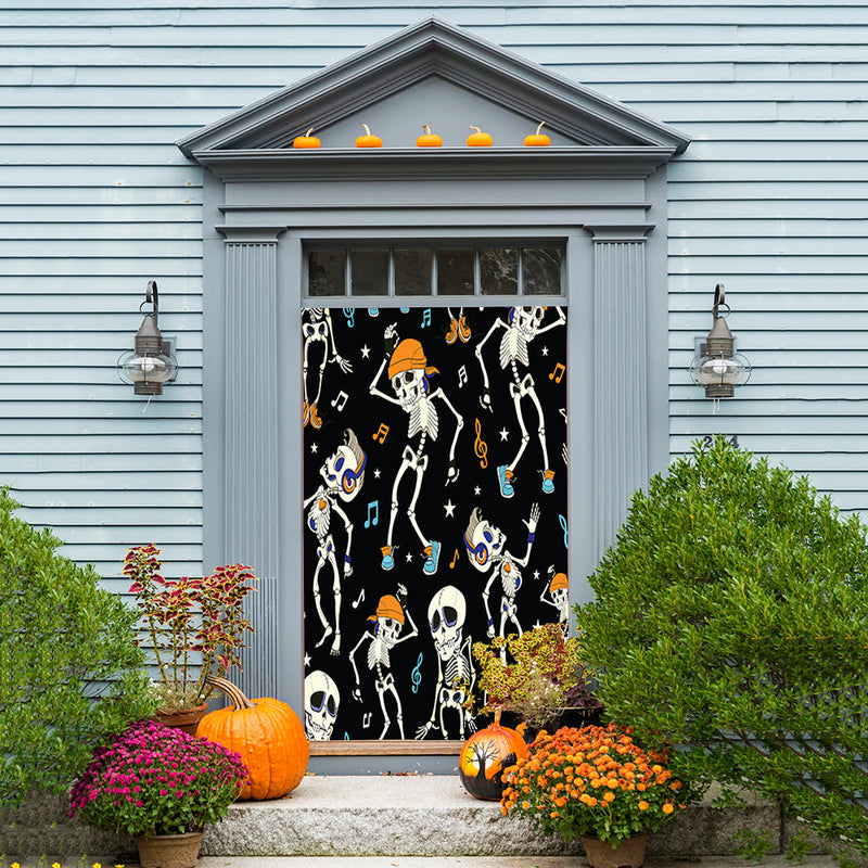DoorFoto Door Cover Dancing Skeletons