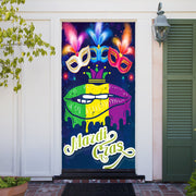 DoorFoto Door Cover Mardi Gras Lips