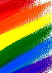 DoorFoto Door Cover Customizable - Gay LGBT Flag Grunge Background