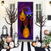 DoorFoto Door Cover Halloween Kitty