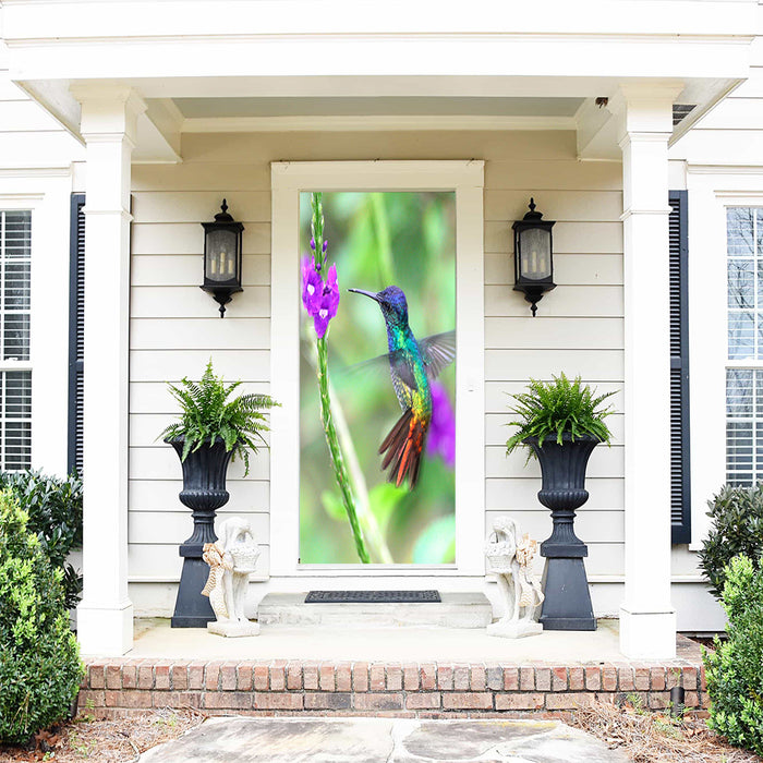 DoorFoto Door Cover Hummingbird Art