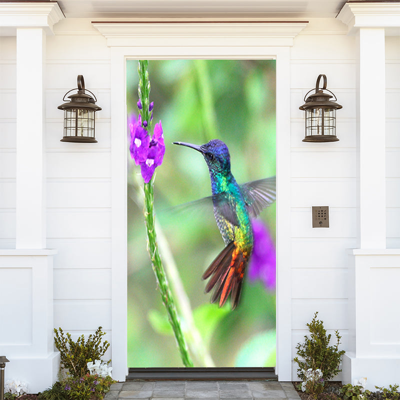 DoorFoto Door Cover Hummingbird Art