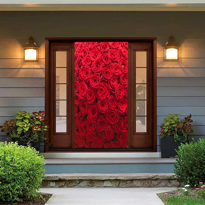 DoorFoto Door Cover Wall of Roses