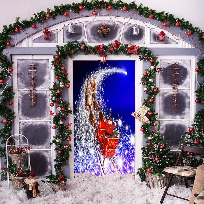 DoorFoto Door Cover Magical Santa's Sleigh