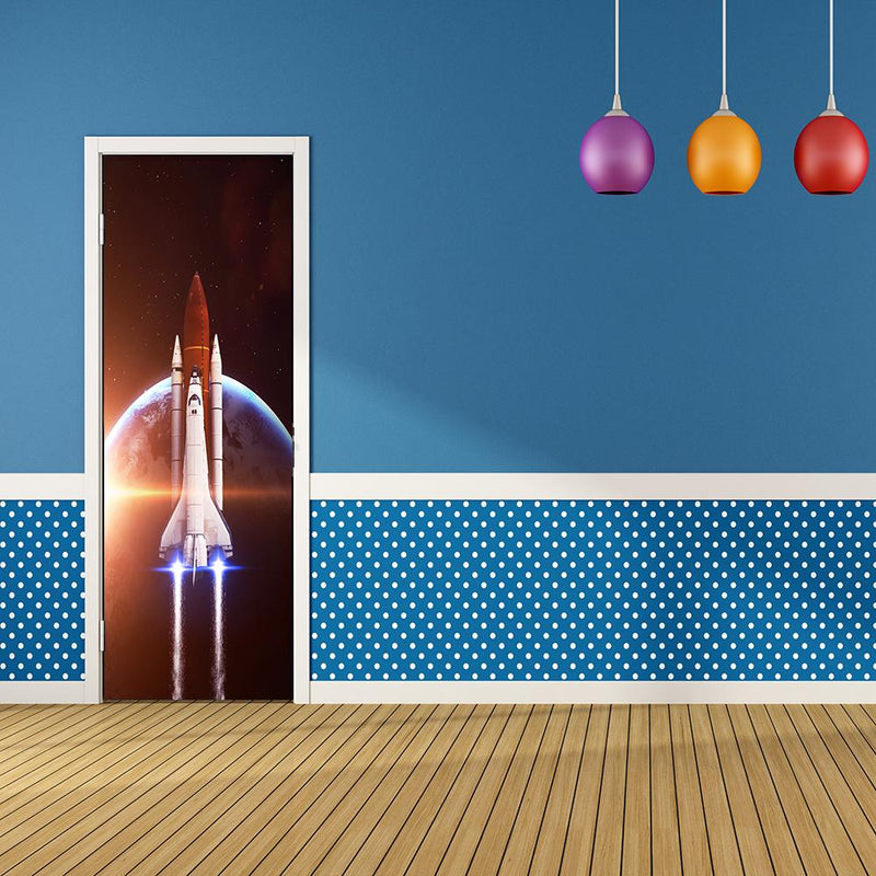 DoorFoto Door Cover Space Shuttle Leaving Earth