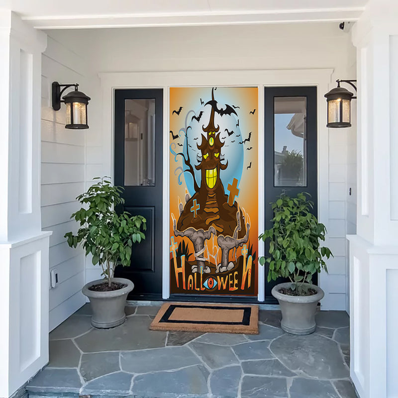 DoorFoto Door Cover Spooky Castle